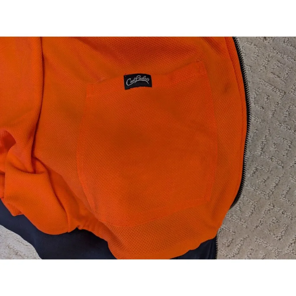 NWT Dunbrooke Chicago Bears Jacket Mens Size Large Navy Hooded Orange Lining
